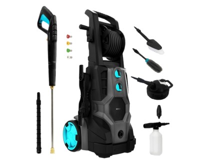 Cecotec HydroBoost 3200 TotalClean Hidrolimpiadora - 3200W - Presion 225bar - Caudal 540l/h - Accesorios Surtidos - Bomba Aluminio - Facil Transporte - Botella de Jabon - Color Negro y Azul