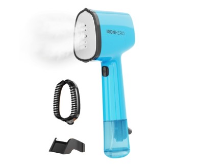 Cecotec IronHero V-1500 Essential Plancha de Vapor Vertical - 1500W - Suela Ceramica - 25g/min de Vapor Continuo - 2 Modos de Vapor - Sistema de Autoapagado - Cepillo Quitapelusas - Color Azul Claro