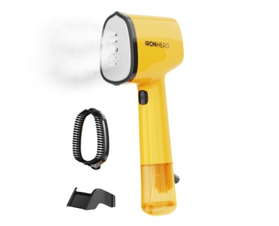 Cecotec IronHero V-1500 Essential Plancha de Vapor Vertical - 1500W - Vapor Continuo 25g/min - 2 Modos de Vapor - Suela Ceramica Ultradeslizante - Cepillo Quitapelusas - Autoapagado - Color Amarillo