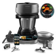 Cecotec Mambo CooKing Victory Robot de Cocina con Dispensador de Alimentos Automatico - Jarra de Acero Inoxidable 4.5L - Pantalla Tactil de 7\" - Recetario - Vaporera - Color Negro y Gris