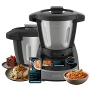 Cecotec Mambo Touch Robot de Cocina - Jarra Habana Pro Ceramica 3.3L - Jarra de Acero Inoxidable - Antiadherente - Pantalla Tft - Incluye Accesorios - WiFi - Apto Lavavajillas - Color Negro y Plata