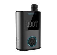 Cecotec Mini Air Max Inflador de Ruedas - Potencia hasta 150psi - Doble Bateria de 600mAh - 4 Boquillas Adaptables - Pantalla LCD con Control - Carga USB-C Rapida - Incluye Accesorios - Color Negro