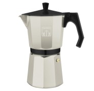 Cecotec Mokclassic 900 Cafetera Italiana para 9 Tazas - Aluminio Fundido - Apta para Gas, Electrica y Vitro - Facil de Desmontar - Junta de Silicona - Valvula de Seguridad - Color Beige