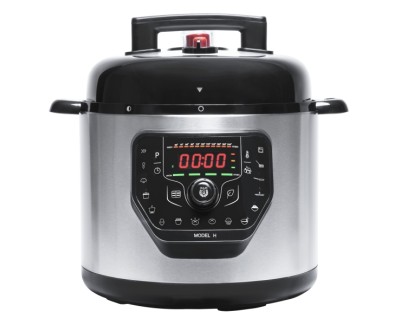 Cecotec Olla GM H Olla a Presion Electrica de 6L - Programable - Cubeta Antiadherente - Multifuncion - Incluye Recetario - Accesorios Incluidos - Modos Preconfigurados - Color Negro y Plata