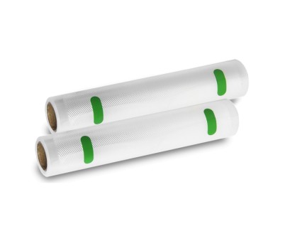 Cecotec Pack de 2 Rollos de 6m para Envasadora al Vacio - Temperatura Regulable - 20cm de Ancho - Color Transparente