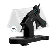 Cecotec Perfect Fix 20 Pistola de Cola Termofusible - 20W - Temperatura hasta 180ºC - Protector de Mesa - 80 Barras de Silicona de 7mm - Color Negro