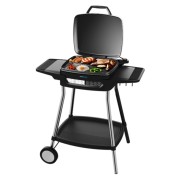 Cecotec PerfectCountry 2000 EasyMove Barbacoa Electrica - 2000W - Antiadherente - Tapa Abatible y Regulable - Bandeja Recogegrasas - Patas de Acero - Asa de Tacto Frio - Color Negro