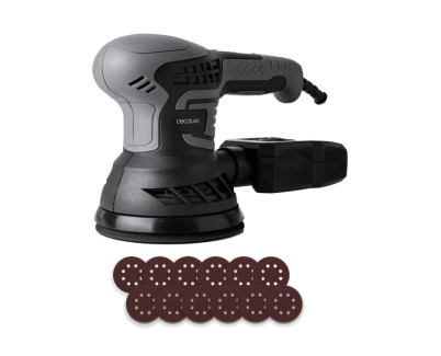 Cecotec PerfectSurface 350 Rotate Lijadora Rotorbital - 350W - Velocidad 13.000rpm - Incluye Recambios - Cable 3m - Deposito de Polvo - Color Gris Oscuro