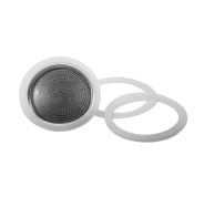 Cecotec Piccolina Filtro para Cafetera Italiana de 2 Tazas - Incluye 3 Juntas - Aluminio Resistente de Alta Calidad - Facil de Instalar - Optimiza Sabor y Calidad - Duradero y Ligero