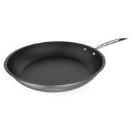 Cecotec Polka Classy Steel Sarten de Acero Inoxidable de 28cm - Alta Durabilidad - Compatible con Induccion - Facil Limpieza - Color Negro