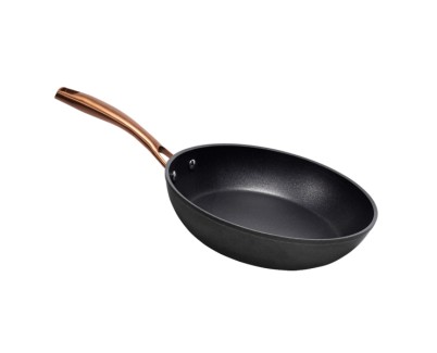 Cecotec Polka Fantasy Golden Sarten de Aluminio Forjado de 24cm - Mango Remachado en Acero Inoxidable - Antiadherente - Apta para Horno hasta 230&deg;C - Compatible con Induccion - Color Negro