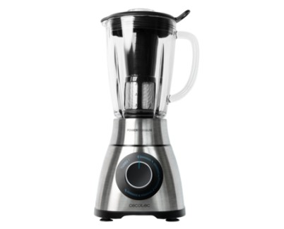 Cecotec Power Black Titanium 1300 PerfectMix Batidora de Vaso 1300W - Capacidad 1,8L - Cuchilla de 6 Hojas con Recubrimiento de Titanio Negro - Incluye Filtro Licuados
