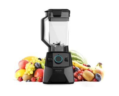 Cecotec Power Black Titanium 2000 Pro Batidora de Vaso - Potencia de 2000W - Cuchilla de Titanio con 8 Hojas - Tecnologia Ultramove - Programas Predefinidos - Jarra de 2L - Libre de BPA - Color Negro