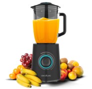 Cecotec Power Black Titanium 2300MAX Mix Go Batidora de Vaso - 2300W - Jarra de 1.5L - 6 Cuchillas Titanio - 5 Velocidades - Funcion Turbo - Accesorios Incluidos - Material Plastico Abs - Color Negro