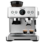 Cecotec Power Espresso 20 Barista Maestro Cafetera Espresso - 2250W - Capacidad 250g - Presion 20Bar - Molinillo Integrado - Manometro - Espumador - Color Acero Inoxidable