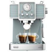 Cecotec Power Espresso 20 Tradizionale Cafetera Espresso - 1350W - 20bar - Manometro - Vaporizador Orientable - Capacidad 1.5L - Estilo Vintage - Acero Inoxidable - Color Menta