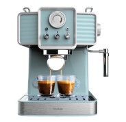 Cecotec Power Espresso 20 Tradizionale Light Blue Cafetera Espresso - 1350W - 20Bar - Manometro - Vaporizador Orientable - Capacidad 1.5L - Estilo Vintage - Acero Inoxidable - Color Azul Claro