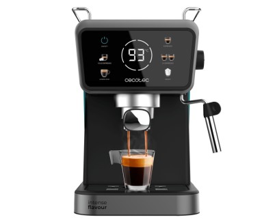 Cecotec Power Espresso Touch ColdBrew Cafetera Espresso con Vaporizador - Capacidad 1.5L - Presion 20bar - Calientatazas - Vaporizador - Temperatura Regulable - Pantalla Tactil - Color Negro