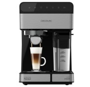 Cecotec Power Instant-ccino 20 Cafetera Espresso - 1350W - Calientatazas - Presion 20bar - Deposito de 1.4L - Acabados en Acero Inoxidable - Tanque de Leche - Termoblock - Color Negro y Plateado