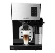 Cecotec Power Instant-ccino 20 Cafetera Espresso - 1450W - 20Bar - Deposito Leche 400ml - Calentamiento Rapido - Acabados en Acero Inoxidable - Calienta Tazas - 22x28x29cm - Color Negro y Plata