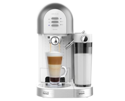 Cecotec Power Instant-ccino 20 Chic Serie Bianca Cafetera Espresso Compatible con Capsulas - Potencia 1470W - Presion 20bar - Deposito de 0.7ml - Temperatura Regulable - Termoblock - Color Blanco
