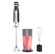 Cecotec PowerGear 1500 XL Cream Batidora de Mano - 1500W - Cuchillas de Titanio - 21 Velocidades - Antisalpicaduras - Sistema de Montaje Facil - Incluye Vaso y Varillas - Funcion Turbo - Color Negro