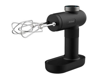 Cecotec PowerTwist Battery Batidora de Varillas Inalambrica - 50W - Bateria 2000mAh - Recargable por USB - 40min de Autonomia - 5 Niveles de Velocidad - Turbo - Motor Dc de Alto Rendimiento - Color Negro