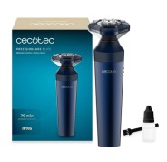 Cecotec PrecisionCare Elit Afeitadora Rotatoria - Autonomia hasta 70min - 7200rpm - IPX6 - Ergonomico - Cuchillas de Acero Inoxidable - Color Azul Marino