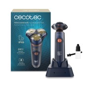 Cecotec PrecisionCare Pro Afeitadora Rotativa - Pantalla LCD - Cuchillas de Titanio Dobles - Autonomia 80min - Resistencia IPX6 - Base de Carga - Color Azul Marino