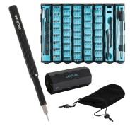 Cecotec PrecissionGyro 300 Infinity Destornillador de Precision - 128 Piezas - Incluye Accesorios - Estuche Plegable con Magnetizador - Color Negro