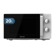 Cecotec Proclean 2010 Inverter Microondas - Potencia de 700W - Capacidad 20L - 5 Niveles de Coccion - Plato de 245mm - Temporizador 30min - Aviso Acustico - Color Blanco