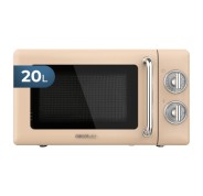 Cecotec Proclean 3010 Retro Beige Microondas - 700W - Capacidad 20L - 6 Niveles - Estilo Vintage - Avisador Acustico - Color Beige