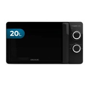 Cecotec Proclean 3030 Flatbed Microondas sin Plato - Potencia de 700W - Capacidad 20L - Revestimiento Ceramico - Temporizador 30min - Compacto - Tecnologia 3Dwave Envolvente - Color Negro