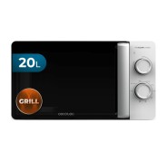 Cecotec Proclean 3110 Flatbed Microondas sin Plato - Potencia de 700W - Capacidad de 20L - Grill de 800W - Revestimiento Ceramico - Temporizador - Elegante - Color Negro
