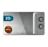 Cecotec Proclean 3160 Flatbed Mirror Microondas sin Plato - Potencia de 700W - Capacidad 20L - Grill 800W - Revestimiento Ceramico - Puerta de Espejo - Temporizador 30min - Acero Inoxidable