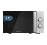 Cecotec ProClean 4010 Microondas - 700W - Capacidad 23L - Temporizador - Controles Manuales - 6 Niveles de Funcionamiento - Revestimiento Facil de Limpiar - 49.5x35.8x28.5cm - Color Negro y Plateado