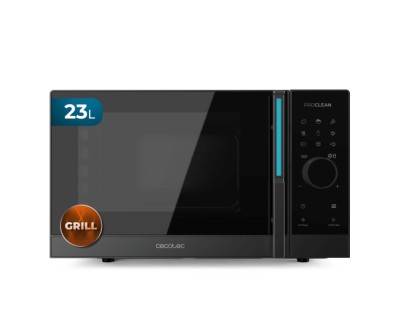 Cecotec ProClean 6120 Microondas - 800W - Capacidad de 23L - Control Tactil Digital - Grill 1000W - 5 Niveles de Potencia - Funcion Descongelar - Temporizador 60min - Color Negro