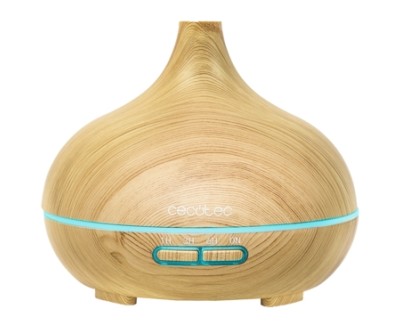 Cecotec Pure Aroma 300 Yang Humidificador Ultrasonico y Difusor de Aromas con Temporizador 10W - Capacidad 300ml - Temporizador hasta 6h - 7 Colores LED - Funcion Aromaterapia - Ultrasilencioso