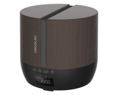 Cecotec PureAroma 550 Connected Black Woody Difusor de Aromas 500ml Bluetooth - Pantalla LED - Altavoz - Temporizador 12h - 3 Modos de Funcionamiento - Cobertura 30m2