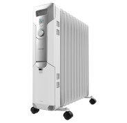 Cecotec ReadyWarm 11000 Space Radiador de Aceite con 11 Modulos de 150x580mm - 2500W - Calienta hasta 25m2 - 3 Niveles de Potencia - Facil Transporte con Ruedas - Recogecables Incluido - Color Blanco