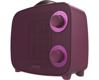 Cecotec ReadyWarm 1500 Ceramic Pink Aura Calefactor Ceramico - 1500W - Cobertura hasta 15 M&sup2; - Termostato Regulable - 3 Modos de Uso - Estilo Moderno - Triple Sistema de Seguridad - Color Rosa