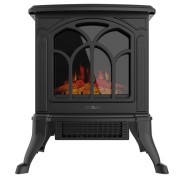 Cecotec ReadyWarm 1500 Chimenea Electrica de Pie - Potencia de 1500W - Estancias hasta 20m2 - Termostato Ajustable - Llamas LED Ajustables - Efecto Fuego Realista - Calentamiento Rapido - Color Negro