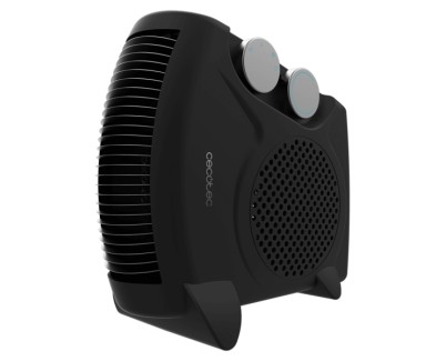 Cecotec ReadyWarm 2000 Max Dual Calefactor Electrico - 2000W - 3 Modos de Calor - Termostato Regulable - Uso Portatil y Ligero - Sistema de Seguridad - Silencioso - Color Negro