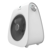 Cecotec ReadyWarm 2000 Max Force Calefactor Electrico - 2000W - 3 Modos de Funcionamiento - Control de Temperatura Regulable - Cobertura hasta 20m2 - Asa para Transporte - Color Blanco