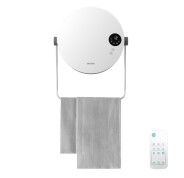 Cecotec ReadyWarm 2000 Round Calefactor Ceramico de Pared - Potencia de 2000W - Control Remoto Incluido - Ajuste de Temperatura - Temporizador de 12h - Cuelgatoallas - Proteccion IP22 - Color Blanco