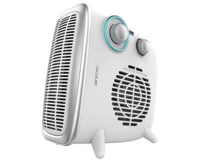 Cecotec ReadyWarm 2070 Max Dual Calefactor Electrico - 1800W - 3 Modos - 2 Niveles de Potencia - Termostato - Uso en Estancias de 15m2 - Ligero y Estable - Funcionamiento Silencioso - Color Blanco