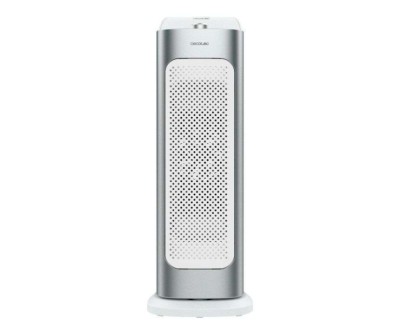Cecotec ReadyWarm 6700 Ceramic Sky Calefactor Ceramico de Torre - Potencia de 2000W - Control Remoto - Pantalla LED - 3 Modos de Calor - Oscilante - Temporizador 24H - Seguridad Triple - Color Gris