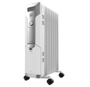 Cecotec ReadyWarm 7000 Space Radiador de Aceite con 7 Modulos de 150x580mm - 1500W - Calienta hasta 15m2 - 3 Niveles de Potencia - Facil Transporte con Ruedas - Recogecables - Color Blanco