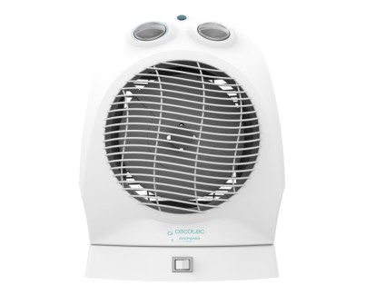 Cecotec ReadyWarm 9890 Force Rotate Calefactor Electrico - 2400W - Oscilacion a 60&ordm; - 2 Niveles de Potencia - 3 Modos - Funcionamiento Silencioso - Sistema de Seguridad Triple - Color Blanco