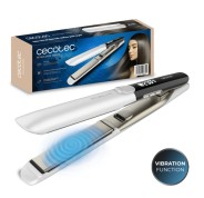 Cecotec RitualCare Twerk Plancha de Pelo con Vibracion - Cable 360º - Pantalla LED - Bloqueo de Placas - Temperatura Regulable - Revestimiento de Queratina - Color Blanco